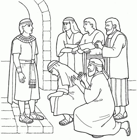 Joseph Coloring Pages - Best Coloring Pages For Kids Joseph Forgives His Brothers Craft, Joseph Forgives His Brothers, Joseph Bible, Joseph's Brothers, Joseph In Egypt, Lds Coloring Pages, Sunday School Coloring Pages, Preschool Bible, Coat Of Many Colors