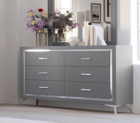 Gray dresser makeover