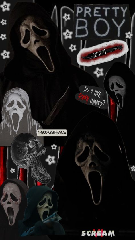 I love Ghostface 🤭♥️ — #ghostface #scream #ghostfacekiller #fyp #horror Scream, Collage