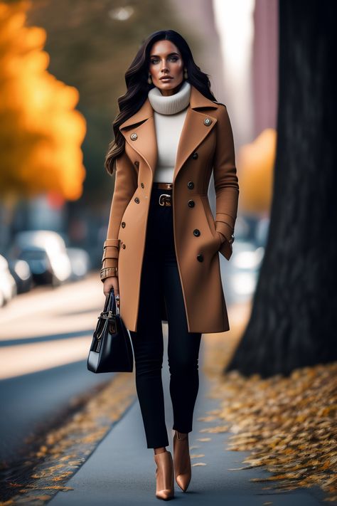 Lexica-Street Fashion Classy Winter Outfits, Classy Work Outfits, Trendy Fall Outfits, Classy Casual Outfits, Stylish Work Outfits, Looks Chic, Work Outfits Women, Fall Fashion Outfits, Business Casual Outfits