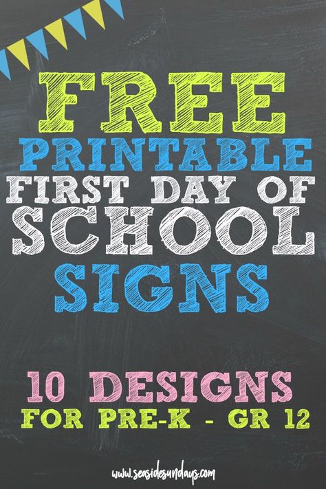 Free printable first day of school signs. These free printable back to school signs are perfect for photos on the stoop! This is a great round up of the best free printable signs for the first day of kindergarten or any grade. #backtoschool #fall #firstdayofschool #kindergarten #freeprintables #printables First Day School Sign, Free School Printables, Kindergarten Architecture, Back To School Signs, First Day Of School Signs, Printable Signs Free, First Day Of School Pictures, First Day Of Kindergarten, School Template