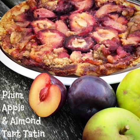 Foodie Quine: Plum, Apple & Almond Tart Tatin for the Expedia World on a Plate Challenge Tart Tatin Recipe, Tart Tatin, Tarte Tatin Recipe, Apple Tarte, Almond Tart, Tips For Winter, Uk Food, Cinnamon Almonds, Apple Tart