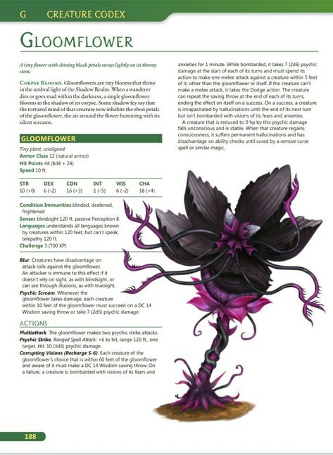 Fictional Disease Art, Dnd Stats, Plant Monster, Alien Plants, Mythical Monsters, Dnd Races, Okay Okay, Dnd 5e Homebrew, Dnd Dragons