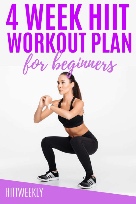 Home Hiit Workout, Hit Workout, Hiit For Beginners, Hiit Workouts Fat Burning, 4 Week Workout Plan, Fitness Before After, Hiit Workout Plan, Home Hiit, Hiit Workouts For Men