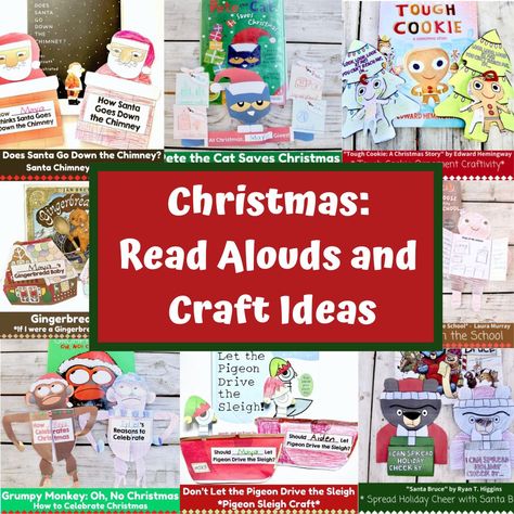 Reading Themed Christmas Tree, Christmas Book And Craft Kids, Christmas Books With Crafts For Kids, Christmas Book Crafts For Kids, Christmas Book And Craft, Christmas Book Activities, Christmas Read Alouds, Christmas Read Aloud, Stroller Strides