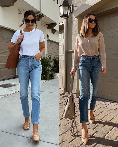 My Favorite Jeans: The Everlane Original & 90s Cheeky Jeans [Video] - LIFE WITH JAZZ Jeans Video, Life With Jazz, Happy August, Vintage Wash Jeans, Everlane Jeans, Sunglasses Outfit, Cut Tees, Beautiful Weather, Outfit Details