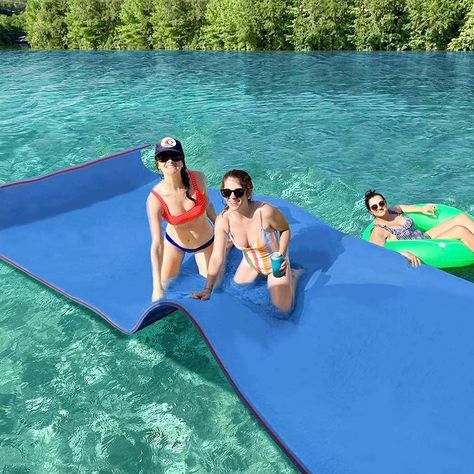 Max4out Water Floating Mat 9/12/18 Foam Lake Floats Floating Foam Pad Lily Pad for Water Recreation and Relaxing Lily Mat for Family Floating Pad for Pets... Fish Surfboard, Lake Floats, Floating Mat, Water Pad, Lake Fun, Pool Rafts, River Float, Water Playground, Summer Water