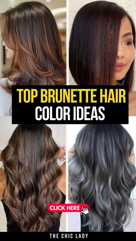 15 Rich Brunette Hair Color Ideas for a Timeless Look Hair By Chrissy Brunette, Espresso Brunette Hair, All Over Color Brunette, Rich Brunette Hair Color, Brunette Hair Shades, Hair By Chrissy, Rich Brunette Hair, Shades Of Brunette, Brunette Hair Color Ideas