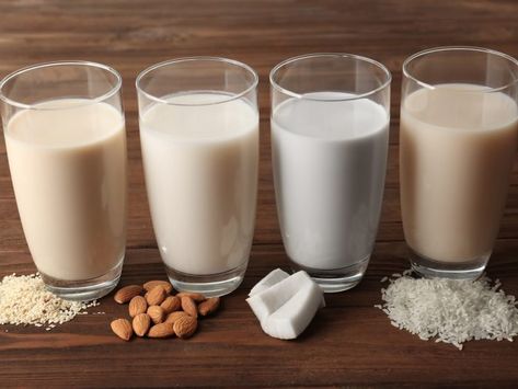 There are many different types of milk available on the market these days. Most common types of milk include oat milk, skim milk, lactose-free milk, soy milk, & rice milk Healthy Milk Recipes, Healthy Milk, Hemp Milk, Lactose Free Milk, Dairy Industry, Vegan Milk, Cashew Milk, Milk Alternatives, Lactose Intolerant