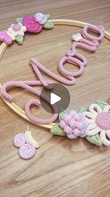 French Knitting Projects, Wire Letters, Crochet Wire, Wire Knitting, French Knitting, Knitted Wire, Kid Room, Adriana Lima, Baby Decor