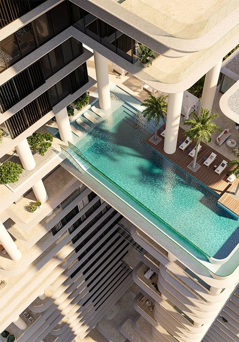 Foster + Partners unveils design for Dubai luxury residential towers | News | Archinect Architecture Futuristic, Dubai Houses, Ralph Ellison, New Egypt, Waterfront Apartments, Luxury Architecture, Living In Dubai, Mini Pool, Dubai Real Estate