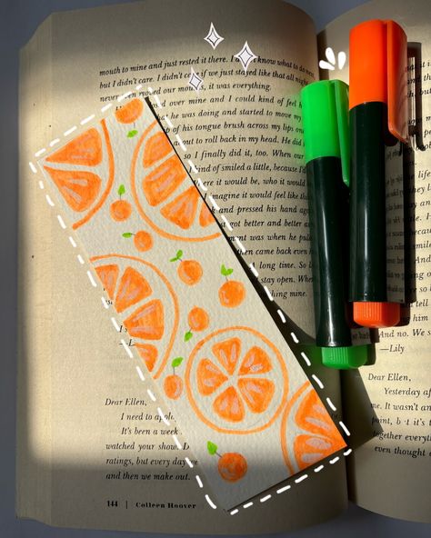 Fruitmark 🧡🍊✨🫧 Diy bookmark, art, bookmark love, painting, easy bookmark, drawing, reels, trending, art account #explore #reel #explorepage #trending #art #painting #bookmarkpainting #diybookmark #createwithfabercastell Love Painting Easy, Diy Bookmarks Easy, Book Marks Diy, Bookmark Drawing, Drawing Reels, Sticky Notes Quotes, Bookmark Easy, Diary Drawing, Painted Bookmarks