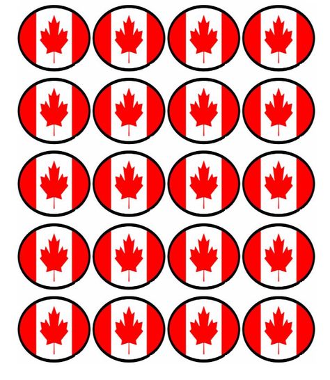 cupcake toppers/stickers Canada Printables, Canada Day Crafts, Canada Day, Cupcakes Decoration, Canada Flag, Cupcake Toppers, Cupcake, Flag, Quick Saves