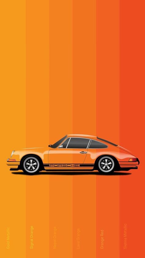 Cartoon Porsche Wallpaper, Orange Porsche Wallpaper, Cars Cartoon Wallpaper, Car Artwork Wallpaper, Emotional Rest, Hd Wallpaper 1080x1920, Orange Porsche, Porsche Poster, Car Iphone Wallpaper