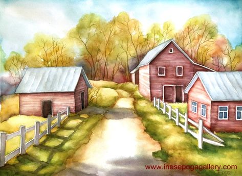 Watercolor: light, shadow and direction of light Light In Watercolor, One Point Perspective Drawing, Metamorphosis Art, Watercolor Light, 1 Point Perspective, One Point Perspective, Watercolor Paintings For Beginners, Light Shadow, Point Perspective