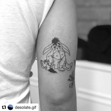 Winnie The Pooh Tattoo Eeyore, Simple Eeyore Tattoo, Eeyore Outline Tattoo, Eyore Tattoo Eeyore, Eeyore Tattoo Ideas, Eyeore Tattoos, Pooh Friendship Quotes, Eeyore Tattoo Simple, Winnie The Pooh Friendship