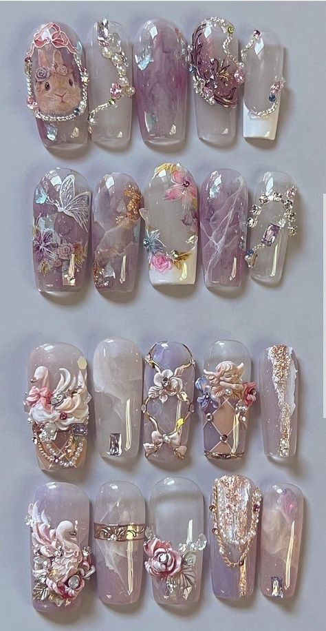 Nails 2023 Acrylic, Nail Trends Spring, Nail Colors Spring, Printed Nails, Spring Nails Inspiration, Nails Acrylic Spring, Nails And Makeup, Royals Nails, Rave Nails