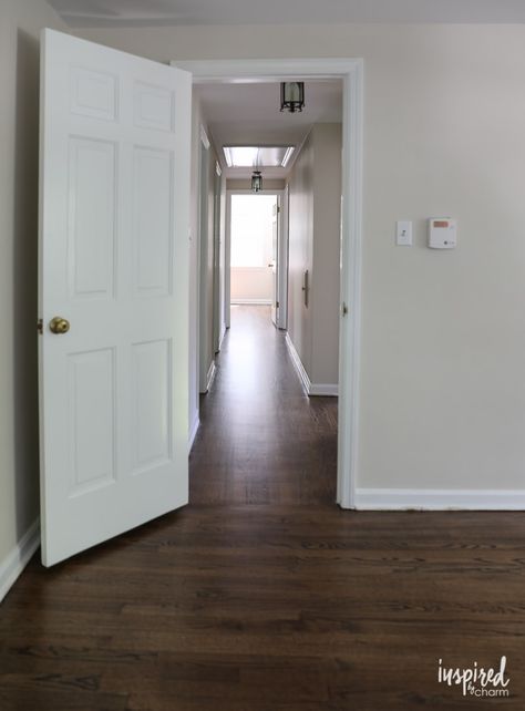 Refinished Hardwood Floors with Dark Walnut Stain and Satin Poly Finish Dark Hardwood Floors Living Room, Dark Walnut Floors, Dark Laminate, Dark Stained Wood Floors, Dark Wood Floors Living Room, Hardwood Floor Stain Colors, Oak Floor Stains, Dark Hardwood Floors, Staining Wood Floors