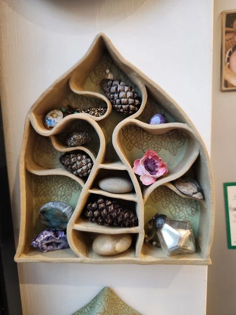 Tree Shrine. Handmade Ceramic Shrine, Wall Decor, Shelf, Curiosity Cabinet, Niche, Nature Altar. - Etsy