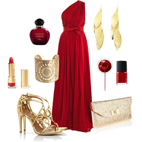 15 Polyvore Combinations for Graceful Ladies: Decent Lady.. Shown @ prettydesigns.com Read Dress, Black Tie Wedding Attire, Outfits Evening, Red Dress Accessories, Dresses Polyvore, Dress Polyvore, Red Party Dress, Gala Gowns, Wedding Guest Gowns