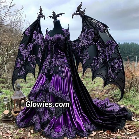 Fashion Doodles, Witchy Wardrobe, Fairy Ball, Villain Dresses, Dragon Dress, Themed Costumes, Monique Lula, Masquerade Outfit, Gothic Dresses