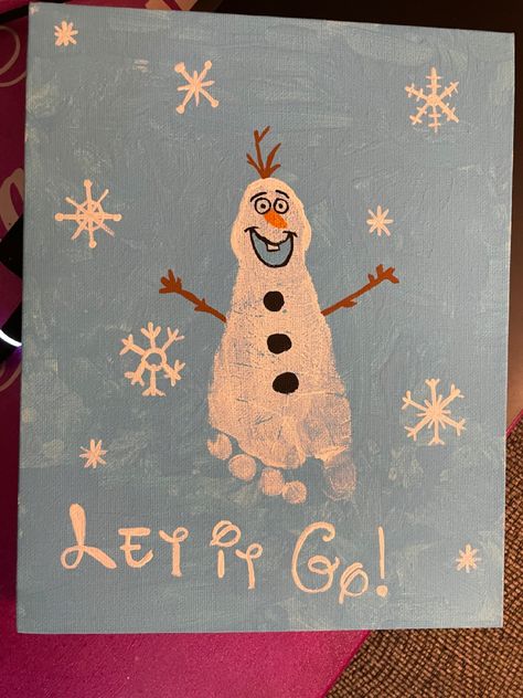 Disney Art For Infants, January Footprint Art, Happy Birthday Jesus Crafts, Winter Crafts For Infants, Hand And Feet Crafts, Two Year Old Crafts, Christmas Art Kids, Winter Learning Activities