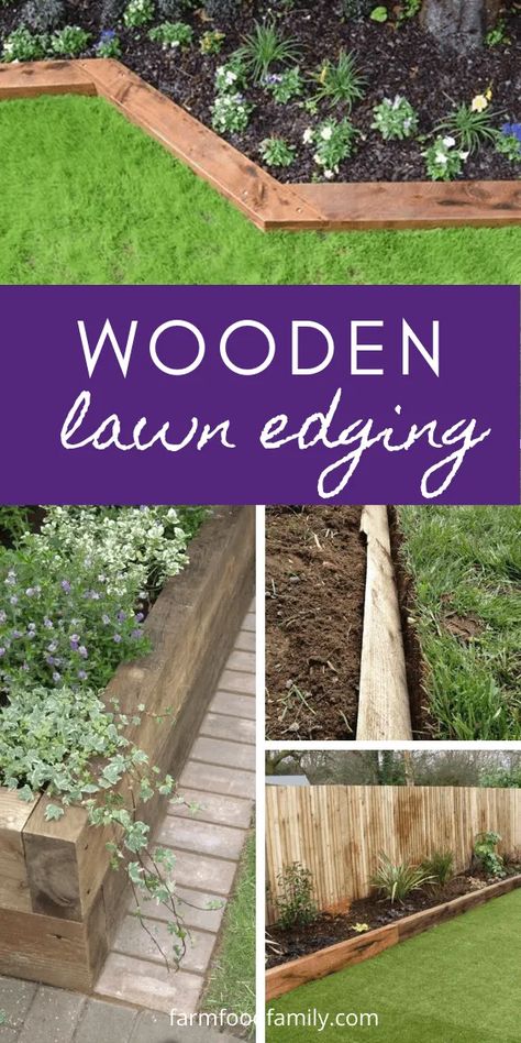 Landscape Timber Edging, Wood Landscape Edging, Landscape Boarders, Wood Garden Edging, Patio Edging, Lawn Borders, Flower Bed Edging, Landscape Timbers, Landscape Borders