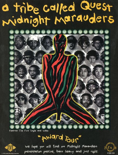 Midnight Marauders, A Tribe Called Quest, Hip Hop Poster, Tribe Called Quest, Air Max Day, Real Hip Hop, Music Poster Design, Hip Hop Albums, Hip Hop Art