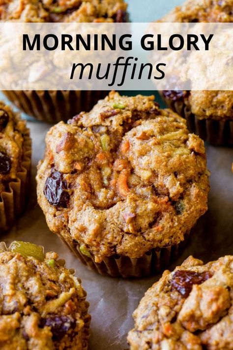 Healthy Harvest Recipes, Breakfast Muffin Ideas Healthy, Healthy Muffins Whole Wheat Flour, Harvest Muffins Healthy, Whole Meal Flour Recipes, Best Morning Glory Muffins Recipes, Carrot Morning Glory Muffins, Moist Morning Glory Muffins, Wheat Flour Muffin Recipes