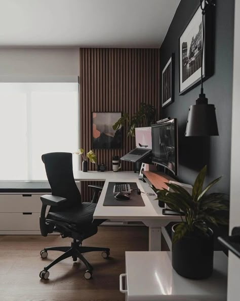 Minimal Home Office, Modern Home Offices, Minimalist Home Office, Home Studio Setup, Small Home Offices, Deco Studio, Futuristic Furniture, Desk Setups, Office Inspo