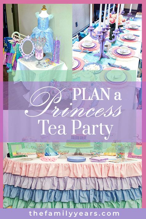 Princess Tea Party Toddler Tea Party Birthday, Princess Birthday Party Food, Disney Princess Tea Party, Girls Tea Party Birthday, Toddler Tea Party, Princess Tea Party Birthday, Tea Party Activities, Tea Party Games, Royal Tea Parties