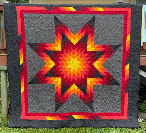 Native Star Quilt Pattern, Mikmaq Symbols, Native American Star Quilts, Lonestar Quilts, Classic Quilt Patterns, Star Quilt Ideas, Native American Quilt Patterns, Native American Quilts, Powwow Beadwork