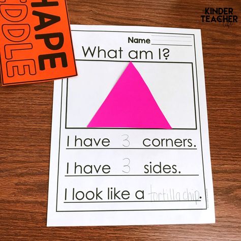 This blog post is about shape riddles! Use shape riddles to engage your students in identifying the attributes of 2D and 3D shapes. They can even write their own! Free worksheets included. 3d Shapes Kindergarten Activities, 2d And 3d Shapes Activities Kindergarten Math, 3d Shapes 2nd Grade, Teaching 3d Shapes 2nd Grade, Teaching 2d And 3d Shapes Kindergarten, 3d Shapes Activities, Geometry Vocabulary, Kindergarten Special Education, Shapes Kindergarten