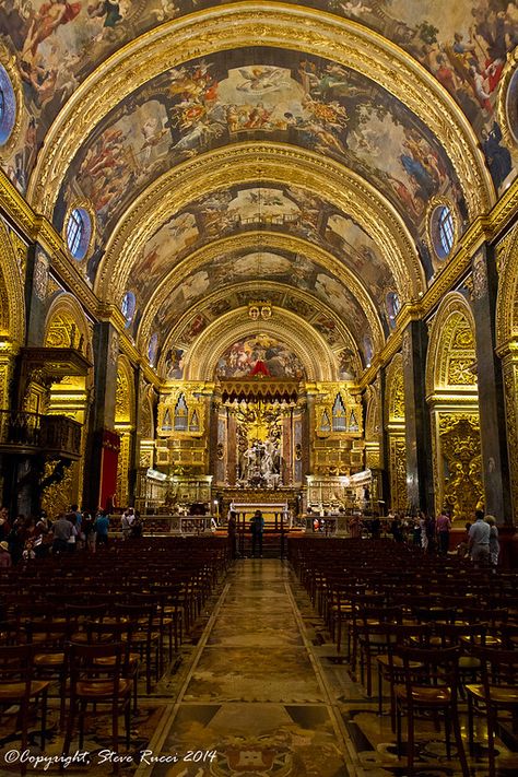 Inside St. John's Co-Cathedral, Valletta, Malta. Malta Architecture, Visiting Malta, Malta Europe, Strappy Tops, Malta Valletta, Knights Hospitaller, Maltese Islands, Valletta Malta, Malta Island