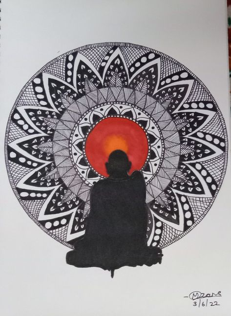 Swami Samarth Mandala Art, Swami Samarth Drawing, Swami Samarth, Krishna Songs, Doodle Art Designs, Mandala Drawing, Mandala Art, Doodle Art, Art Designs