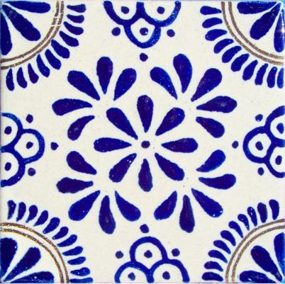 Pottery Mosaic, Mexican Talavera Tile, Talavera Tile, Talavera Pottery, Mexican Tile, Mexican Talavera, Talavera Tiles, Vintage Tile, Blue Pottery