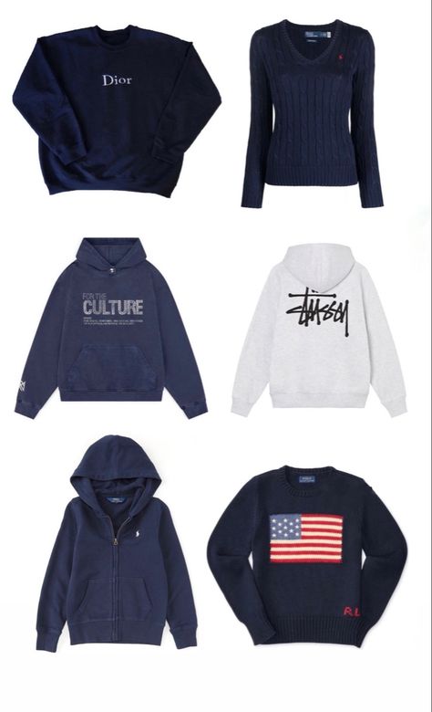 Ralph Lauren Hoodie Outfit Women, For The Culture Hoodie Outfits, Blue Sweatshirt Outfit Aesthetic, Ralph Lauren Hoodie Outfit, Blue Ralph Lauren Sweater Outfit, Blue Hoodie Outfit Aesthetic, It Girl Clothes, Blue Sweatshirt Outfit, Ralph Lauren Sweater Outfit