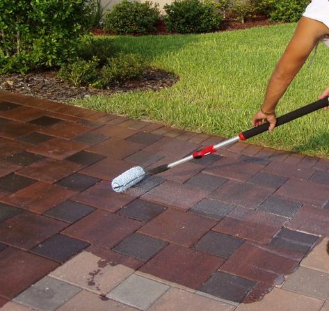 Sealing Process - Seal My Pavers is a Family owned & operated company serving the Venice FL area specializing in residential and commercial Paver Sealing. Block Paving Patio, Sealing Pavers, Cleaning Brick, Paver Sealer, Brick Paver Driveway, Concrete Cleaner, Patio Images, Pavers Diy, Driveway Sealer