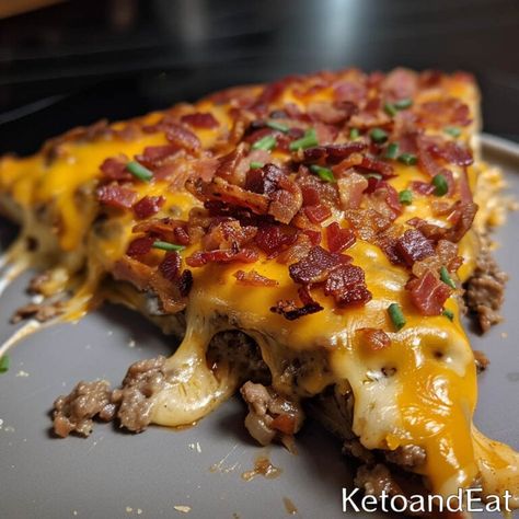 Carnivore Bacon Cheeseburger Pie - KetoAndEat Carnivore Bacon Cheeseburger Pie, Carnivore Diet Casserole Recipes, Carnivore Hamburger Recipes, Ketovore Meals, Carnavoir Diet, Carnivore Breakfast Ideas, Bacon Cheeseburger Pie, Simple Keto Meals, Ketovore Recipes