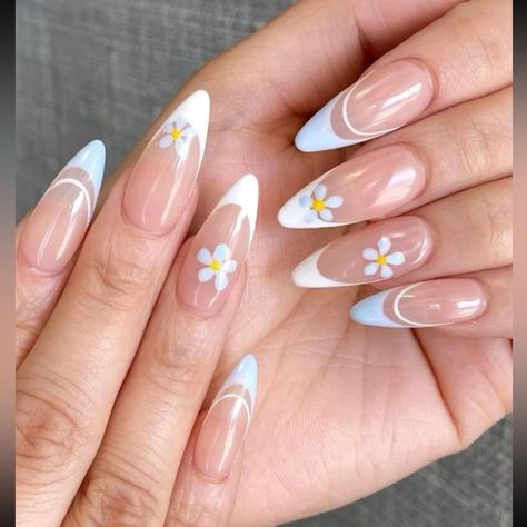 24pcs For Inclusive Sizing. Brand New Come With Mini Nail File & Adhesive Stickies Look Great On All Skin Tones Bundle For Discounts Amazing Nails, Nagel Tips, Colorful Nails, Blue Nail Art, Coffin Press On Nails, Ballerina Nails, Diy Nail Art, Stick On Nails, Beauty Nail