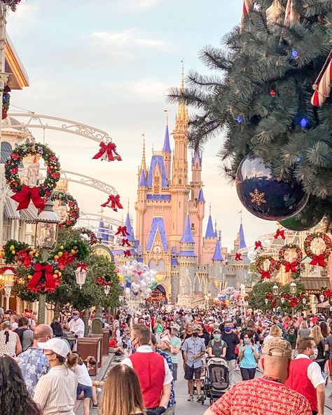 Disney during Christmas time in 2020 - My experience in Walt Disney World during a global pandemic | Magic Kingdom | Toy Story Land in Hollywood Studios | Christmas Decorations, Holiday Treats & Merchandise | Safety Measures in Place | Rides & Wait Times | Mask Requirements | Park Capacity | #Disney #DisneyWorld #MagicKingdom #HollywoodStudios #ToyStoryLand #Christmas #ChristmasDecorations #ChristmasinDisney Disney During Christmas, Disney In Christmas, Christmas In Disney World, Disney For Christmas, Christmas Disney World, 2023vision Board, Hollywood Studios Christmas, Disney At Christmas, Christmas At Disney World