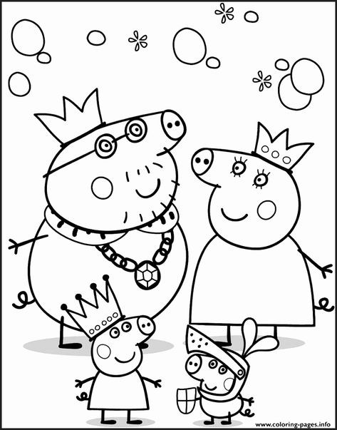 Peppa Pig Drawing, Peppa Pig Pictures, Heo Peppa, Peppa Pig Christmas, Strawberry Shortcake Coloring Pages, Peppa Pig Colouring, Peppa Pig Family, Family Coloring Pages, Peppa Pig Coloring Pages