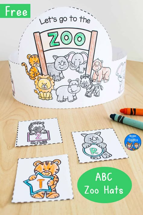 Zoo Theme Preschool Activities Free Printable, Z Is For Zoo Craft, Zoo Art Projects, Zoo Activities Preschool Free Printable, Zoo Literacy Activities Preschool, Zoo Phonics Printables Free, Zoo Lesson Plans Preschool, Preschool Zoo Crafts, Zoo Theme Preschool Activities