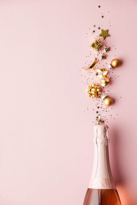 Celebration Champagne, Golden Decoration, Happy New Year Wallpaper, New Year Wallpaper, Instagram Frame, New Year Wishes, Art Generator, Noel Christmas, Pink Champagne