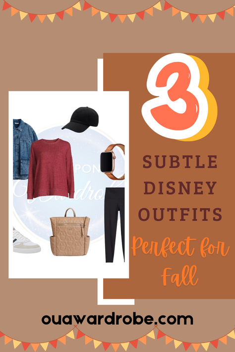 Looking to add some Disney magic to your fall wardrobe? Check out our blog post featuring 3 subtle Disney outfit ideas that are perfect for the season! These looks blend cozy autumn vibes with just the right touch of Disney flair, making them ideal for everyday wear or a Disney vacation. From chic and casual to playful and stylish, these outfits let you show off your love for Disney in a more understated way. Discover how to incorporate Disney into your fall fashion with ease!  #DisneyOutfits Fall Disney Outfits, Disney Outfit Ideas, Fall Disney, Disney Icons, Disney Outfit, Adventures By Disney, Cozy Autumn, Autumn Vibes, Disney Vacation