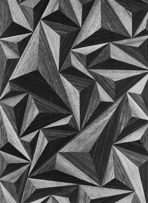 intarsia wood veneer pattern (1960's) Veneer Pattern, Value Drawing, Folding Origami, Geometric Prints, School Art Projects, Elements Of Design, Chiaroscuro, School Art, Elements Of Art