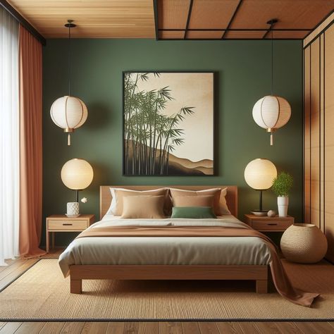 Feng Shui Bedroom Bedroom Feng Shui Colors, Asian Inspired Bedroom, Bedroom Feng Shui, Feng Shui Bedroom Tips, Asian Bedroom, Room Feng Shui, Japanese Style Bedroom, Japanese Bedroom, Feng Shui Bedroom