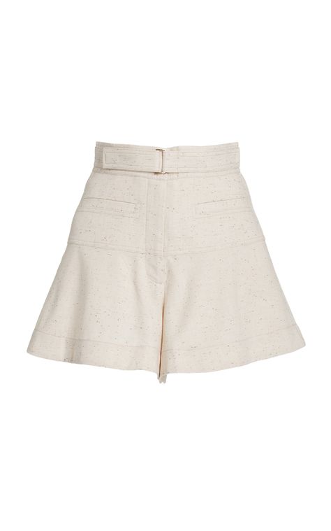 Hanbury Belted Cotton-Blend Flared Shorts by ACLER for Preorder on Moda Operandi Flared Shorts, High Waisted Pants Outfit, Fur Dress, Tumblr Outfits, Fashion Wishlist, Slow Fashion, Moda Operandi, Daily Fashion, Fashion Collection