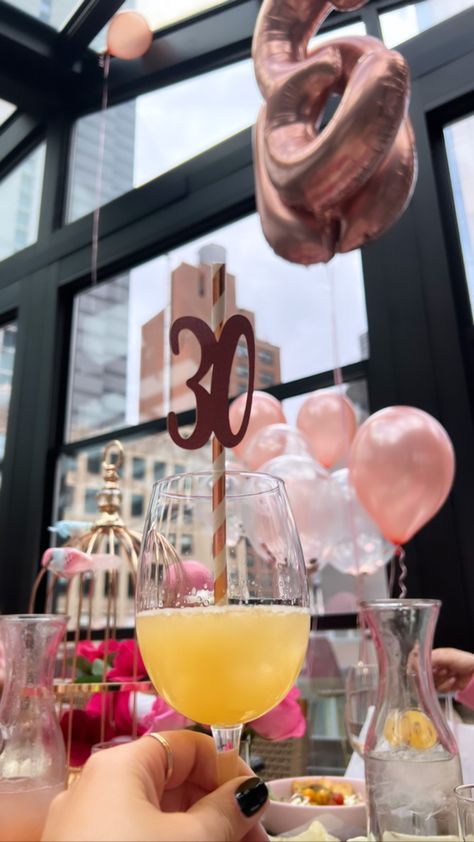 30 And Thriving, Tropical Brunch, New York City Rooftop, April Baby, City Rooftop, Summer Vision, Pink White Flowers, Birthday Lunch, 30th Bday