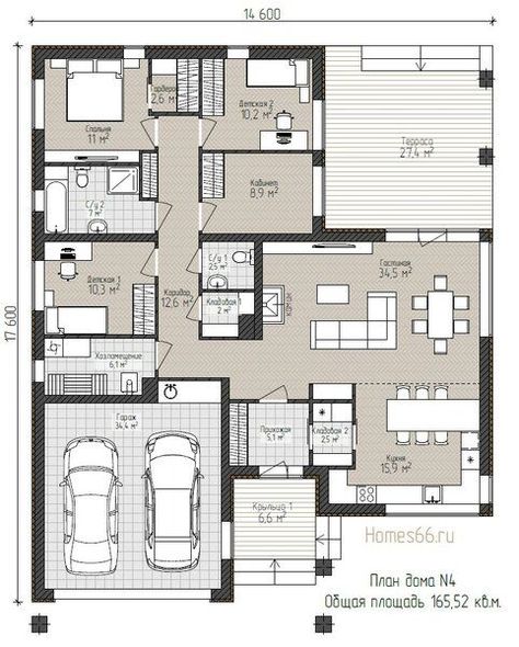 Small House Layout, Small Modern Home, Building House Plans Designs, Building Plans House, Architectural Floor Plans, House Construction Plan, House Layout Plans, Beautiful House Plans, Family House Plans